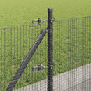 Svejset Trådhegn med Betonsokkel 50 x 0,4 m PVC-belagt stål Grå