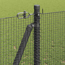 Svejset Trådhegn med Betonsokkel 50 x 1,2 m PVC-belagt stål Grå