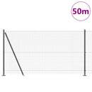 Svejset Trådhegn med Betonsokkel 50 x 1,2 m PVC-belagt stål Grå