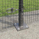 Svejset Trådhegn med Betonsokkel 50 x 1,4 m PVC-belagt stål Grå