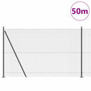 Svejset Trådhegn med Betonsokkel 50 x 1,5 m PVC-belagt stål Grå