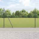 Svejset Trådhegn med Betonsokkel 50 x 1,5 m PVC-belagt stål Grå