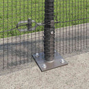 Svejset Trådhegn med Betonsokkel 100 x 0,8 m PVC-belagt stål
