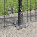 Svejset Trådhegn med Betonsokkel 100 x 1 m PVC-belagt stål Grå