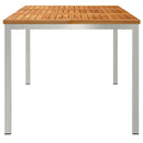 Spisebord 150x90x75 cm Massiv teaktræ og rustfrit stål