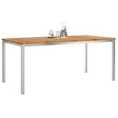 Spisebord 180x90x75 cm Massiv akacietræ og rustfrit stål