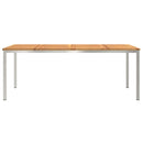 Spisebord 200x90x75 cm Massiv akacietræ og rustfrit stål