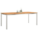 Spisebord 200x90x75 cm Massiv akacietræ og rustfrit stål