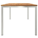 Spisebord 200x90x75 cm Massiv teaktræ og rustfrit stål