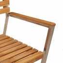 Have Stol 4 pcs Massiv Teaktræ og Rustfrit Stål