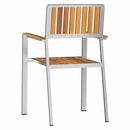 Have Stol 4 pcs Massiv akacietræ og rustfrit stål