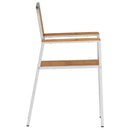 Have Stol 2 pcs Massiv teaktræ og rustfrit stål