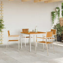 Have Stol 4 pcs Massiv teaktræ og rustfrit stål