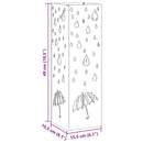 Regn Paraply Stativ Sort 15,5 x 15,5 x 49 cm Stål