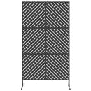 Privatlivsskærm 100 x 50 x 180 cm Stål Sort