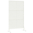 Privatlivsskærm 100 x 50 x 180 cm Stål Hvid