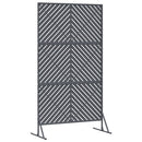 Privatlivsskærm 100 x 50 x 180 cm Stål Antracit