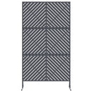Privatlivsskærm 100 x 50 x 180 cm Stål Antracit