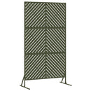 Privatlivsskærm 100 x 50 x 180 cm Stål Olivengrøn