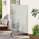 Privatlivsskærm 100 x 50 x 180 cm Galvaniseret stål Sølv