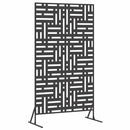Privatlivsskærm 100 x 50 x 180 cm Stål Sort