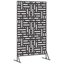 Privatlivsskærm 100 x 50 x 180 cm Stål Sort