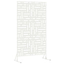 Privatlivsskærm 100 x 50 x 180 cm Stål Hvid