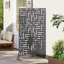 Privatlivsskærm 100 x 50 x 180 cm Stål Antracit