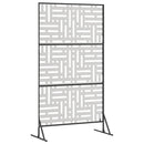 Privatlivsskærm 100 x 50 x 180 cm Rustfrit stål Sølv