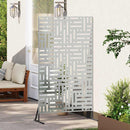 Privatlivsskærm 100 x 50 x 180 cm Galvaniseret stål Sølv