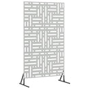 Privatlivsskærm 100 x 50 x 180 cm Galvaniseret stål Sølv
