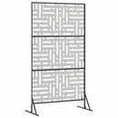 Privatlivsskærm 100 x 50 x 180 cm Galvaniseret stål Sølv