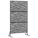 Privatlivsskærm 100 x 50 x 180 cm Stål Sort