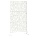 Privatlivsskærm 100 x 50 x 180 cm Stål Hvid