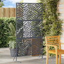 Privatlivsskærm 100 x 50 x 180 cm Stål Antracit