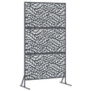 Privatlivsskærm 100 x 50 x 180 cm Stål Antracit