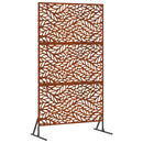 Privatlivsskærm 100 x 50 x 180 cm Cortenstål Rusten