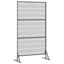 Privatlivsskærm 100 x 50 x 180 cm Galvaniseret stål Sølv
