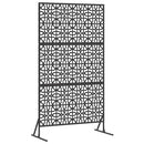 Privatlivsskærm 100 x 50 x 180 cm Stål Sort