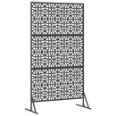 Privatlivsskærm 100 x 50 x 180 cm Stål Sort