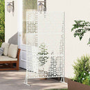 Privatlivsskærm 100 x 50 x 180 cm Stål Hvid