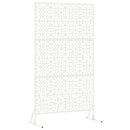 Privatlivsskærm 100 x 50 x 180 cm Stål Hvid