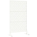 Privatlivsskærm 100 x 50 x 180 cm Stål Hvid