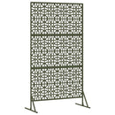 Privatlivsskærm 100 x 50 x 180 cm Stål Olivengrøn