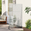 Privatlivsskærm 100 x 50 x 180 cm Galvaniseret stål Sølv
