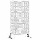 Privatlivsskærm 100 x 50 x 180 cm Galvaniseret stål Sølv