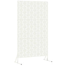 Privatlivsskærm 100 x 50 x 180 cm Stål Hvid
