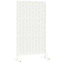Privatlivsskærm 100 x 50 x 180 cm Stål Hvid
