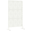 Privatlivsskærm 100 x 50 x 180 cm Stål Hvid