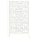 Privatlivsskærm 100 x 50 x 180 cm Stål Hvid